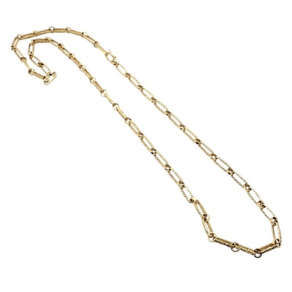 Rare! Vintage Estate 18k Yellow Gold 30" Long Paperclip Link Necklace 56.8g - Picture 11 of 14